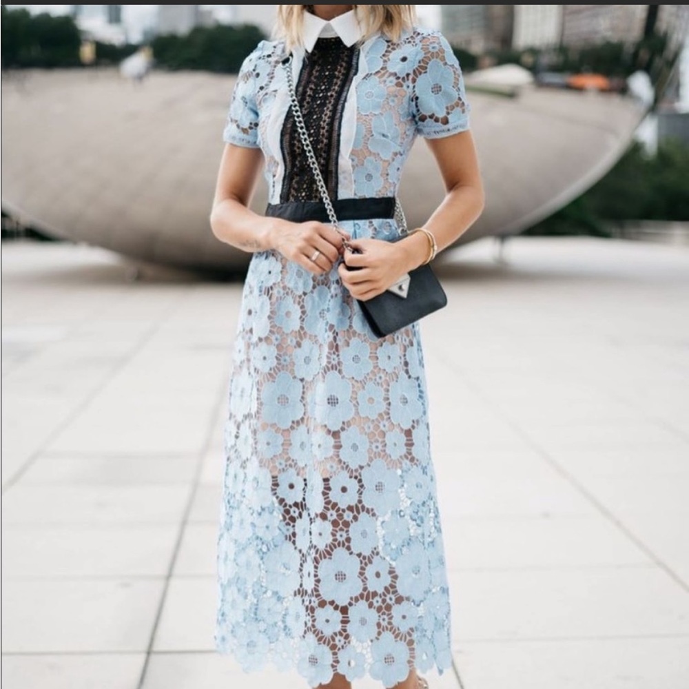 Chicwish Crochet Peter Pan Collar Dress